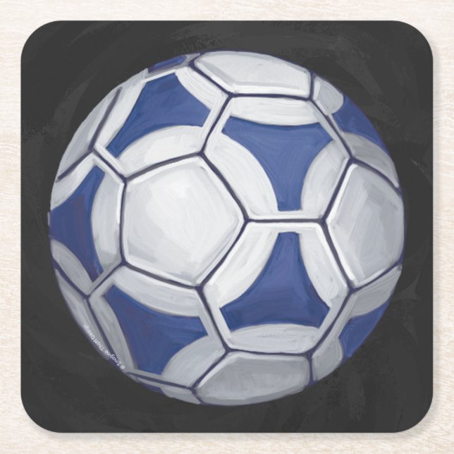 Futbal Square Paper Coaster (Front)