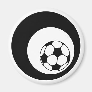 futbol. black circles. magnet
