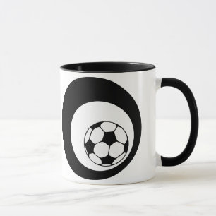 futbol. black circles. mug