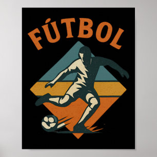 Fútbol Enthusiast's Retro Style Vintage  Poster