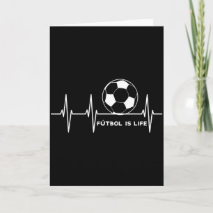 Futbol Is Life Football Lover Soccer Funny Vintage Card