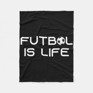 Futbol Is Life Graphic Print Soccer Footbyll Enthu Fleece Blanket
