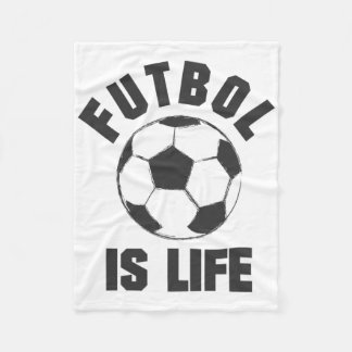 Futbol Is Life - Soccer Apparel  Fleece Blanket