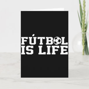 Futbol Is Life Soccer Funny Football Lover Vintage Card