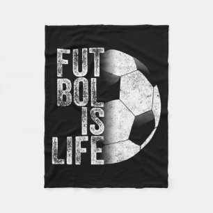 Futbol Is Life Soccer Team Ball Fan Lovers Goals T Fleece Blanket