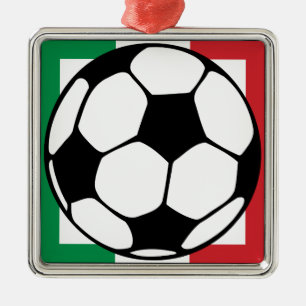 futbol. italia square. metal ornament