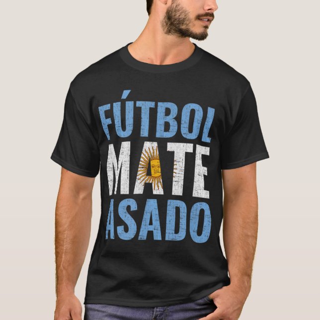 Futbol Mate Asado Argentina T-Shirt (Front)
