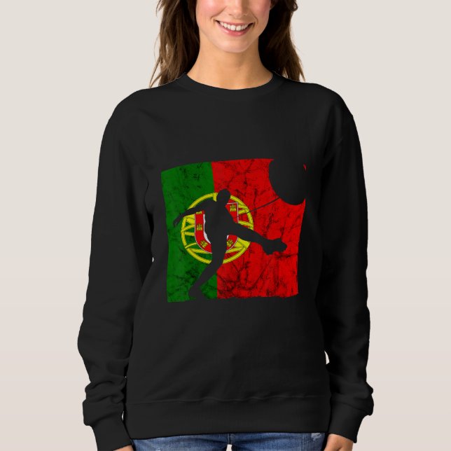 Futebol Portuguese Soccer Player Portuguese Pride  Sweatshirt (Front)