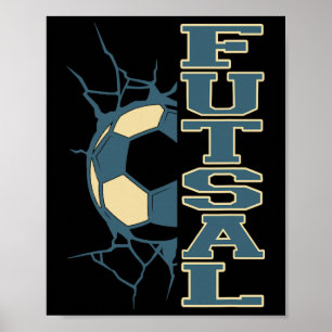 Futsal Byll Smash Indoor Soccer Sports Arena Style Poster