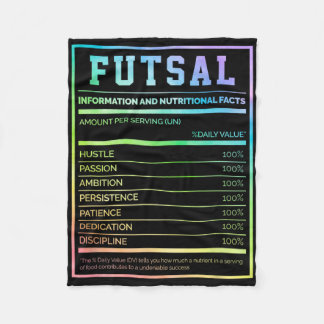 Futsal Information And Nutritional Facts Footbyll  Fleece Blanket