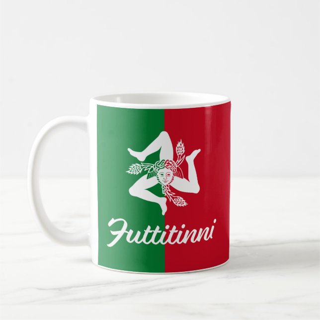 Futtitinni Sicily Trinacria Coffee Mug (Left)