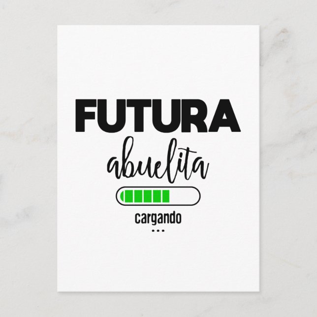 Futura abuelita cargando postcard (Front)