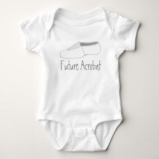 Future Acrobat Acro Gymnastics Shoe Dance Gym Baby Bodysuit (Front)