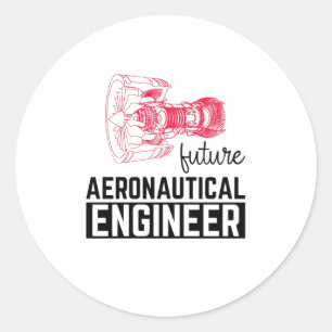 Future Aeronautical Engineer Classic Round Sticker