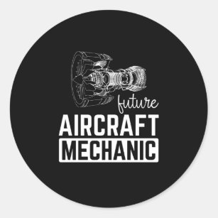 Future Aircraft Mechanic Classic Round Sticker