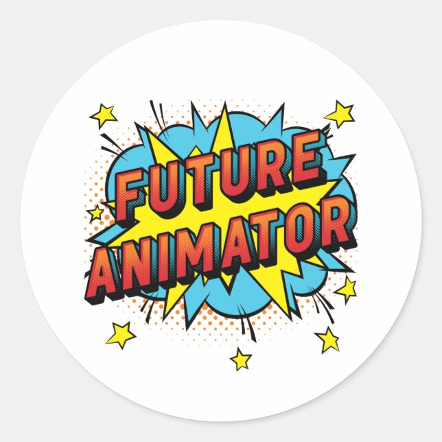 Future Animator Animation Motion Graphics Classic Round Sticker (Front)
