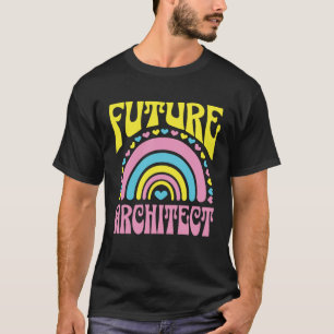 Future Architect Bright Retro Rainbow Architects T T-Shirt