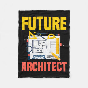Future Architect Funny Architecture Architect Fleece Blanket