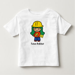 Future Architect Girl in Yellow Hard Hat T-Shirt