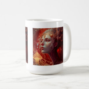 Future Art Nouveau Woman Classic Mug, 15 oz Coffee Mug
