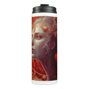 Future Art Nouveau Woman Thermal Tumbler 