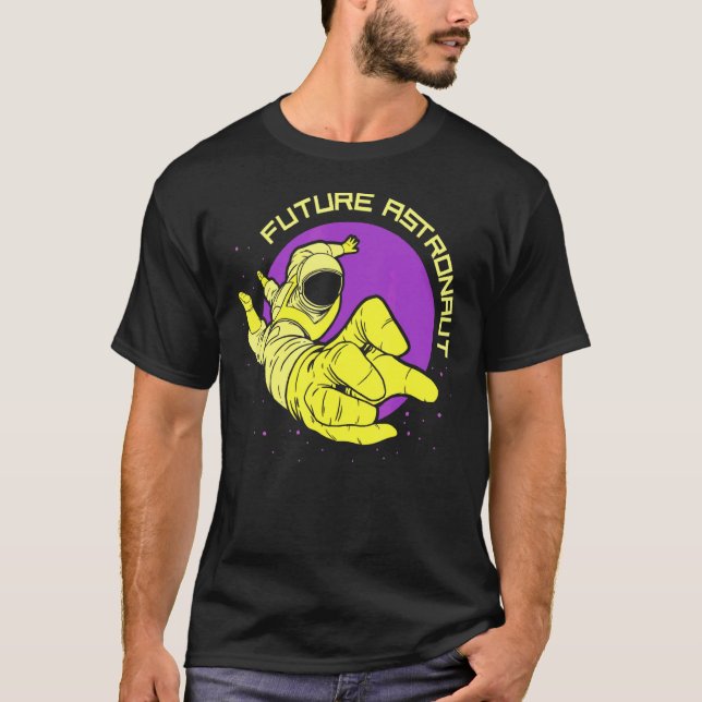 Future Astronaut Astronomy Rocket Space Planets T-Shirt (Front)
