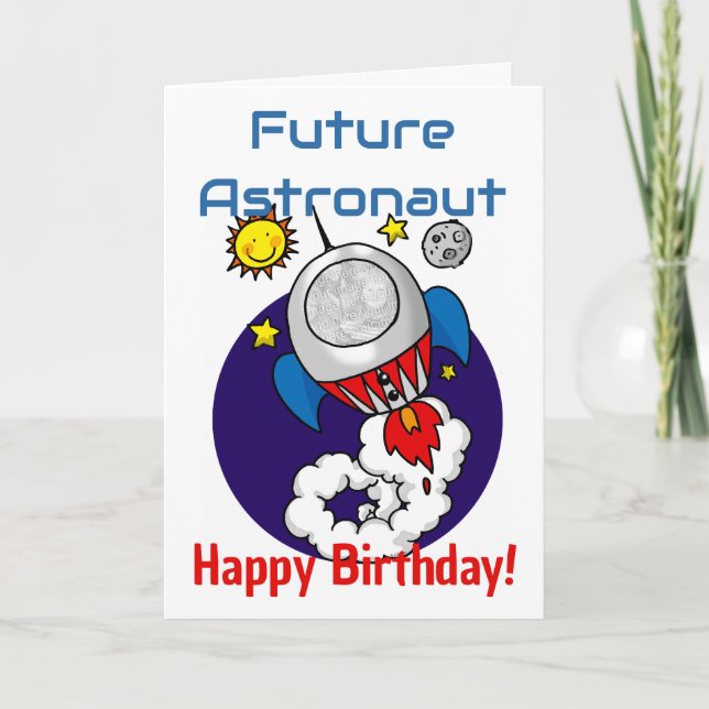 Future Astronaut Birthday Space Adventure Card (Front)