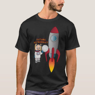'Future Astronaut' Girl With Rocket (Blonde) T-Shirt