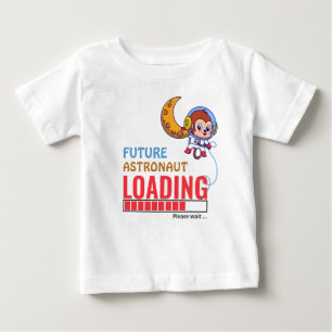 Future Astronaut Loading Monkey Birthday Unisex Baby T-Shirt