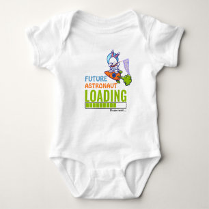 Future Astronaut Loading Rabbit Birthday Unisex Baby Bodysuit