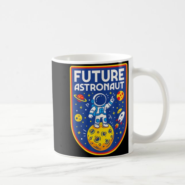 Future Astronaut Moon Planet Earth Science Outer Coffee Mug (Right)