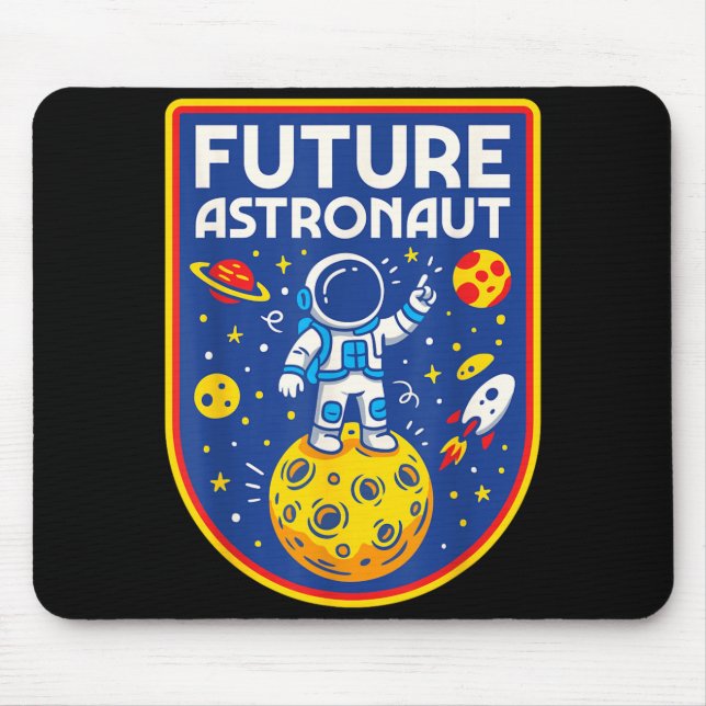 Future Astronaut Moon Planet Earth Science Outer Mouse Pad (Front)