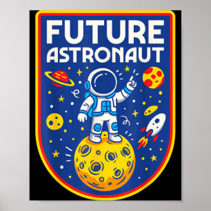 Future Astronaut Moon Planet Earth Science Outer Poster