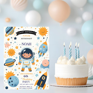 Future Astronaut Space Birthday  Invitation
