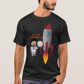 'Future Astronaut' With Rocket (Afro) T-Shirt
