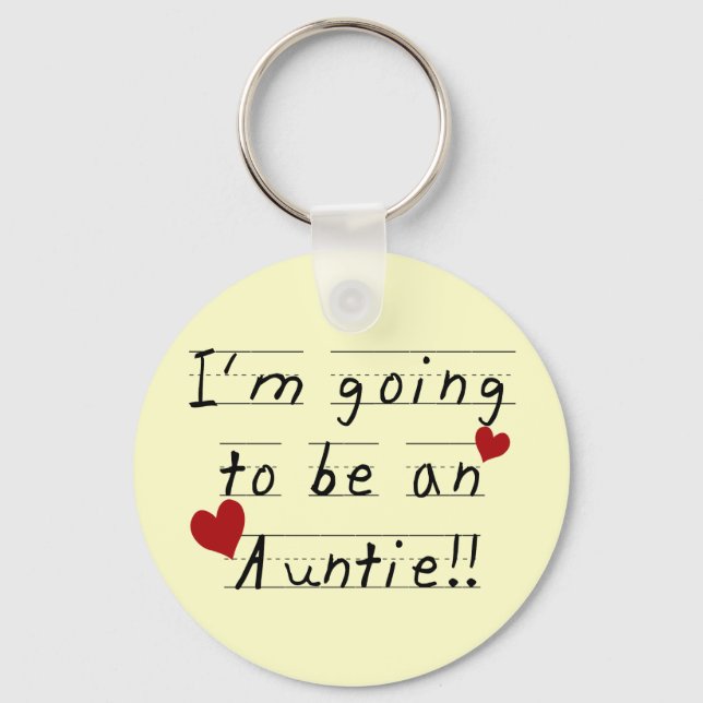 Future Auntie Kid Print Tshirts and Gifts Key Ring (Front)