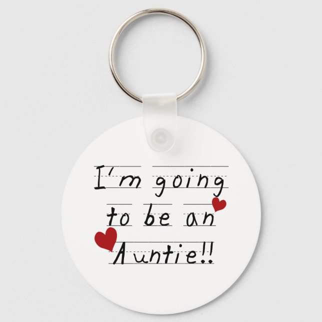 Future Auntie Kid Print Tshirts and Gifts Key Ring (Front)