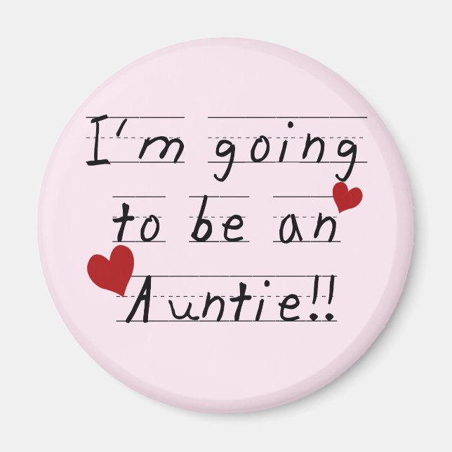 Future Auntie Kid Print Tshirts and Gifts Magnet (Front)