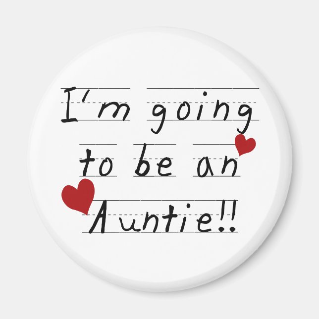 Future Auntie Kid Print Tshirts and Gifts Magnet (Front)