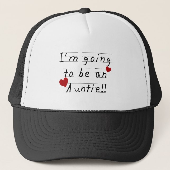 Future Auntie Kid Print Tshirts and Gifts Trucker Hat (Front)