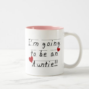 Future Auntie Kid Print Tshirts and Gifts Two-Tone Coffee Mug