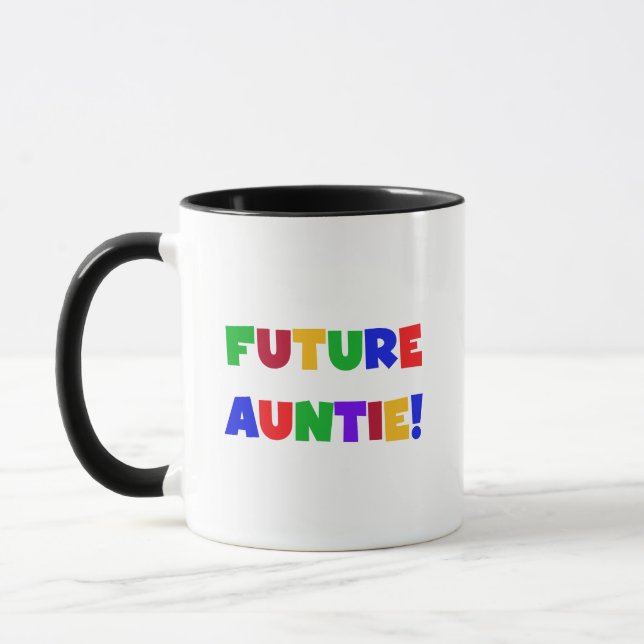 Future Auntie-Primary Colours Tshirts and Gifts Mug (Left)