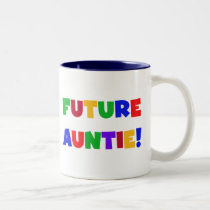 Future Auntie-Primary Colours Tshirts and Gifts Two-Tone Coffee Mug
