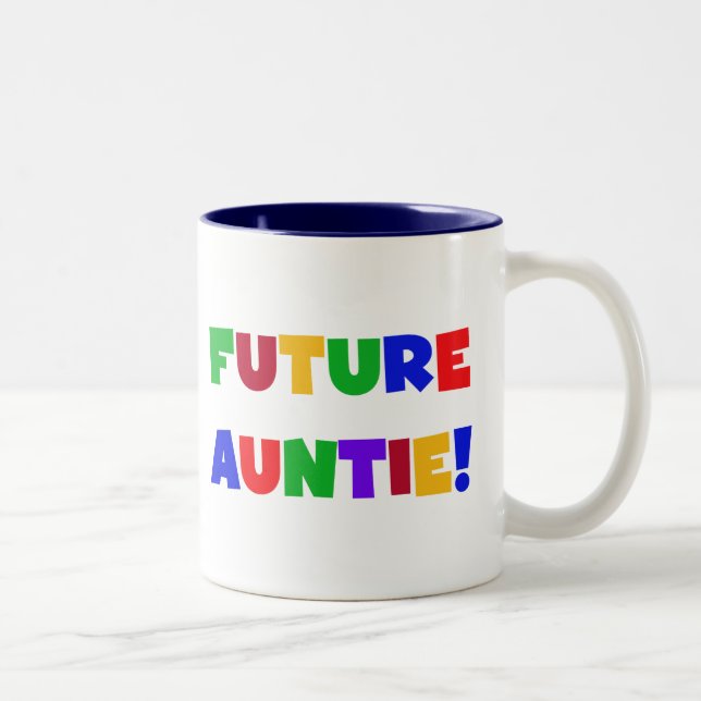 Future Auntie-Primary Colours Tshirts and Gifts Two-Tone Coffee Mug (Right)