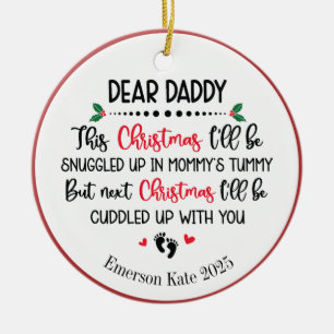 Future Baby's Dad Christmas   Ceramic Ornament