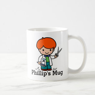 Future Barber / Hairdresser Boy in with Scissors Coffee Mug