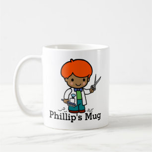Future Barber / Hairdresser Boy in with Scissors Coffee Mug