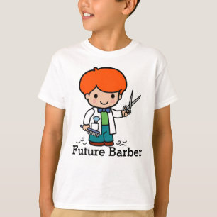 Future Barber / Hairdresser Boy in with Scissors T-Shirt