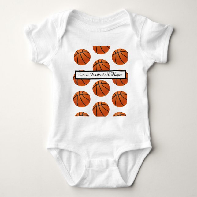 Future basketball player baby bodysuit (Front)