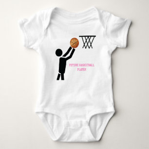 Future basketball player with ball custom baby bodysuit
